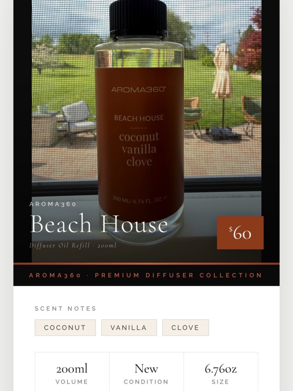 Hotel Collection Beach House Diffuser Oil - Brown